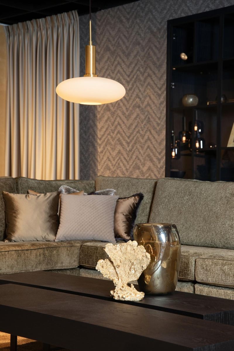 Lucide SINGALA - Závesné svietidlo - Ø 30 cm - 1xE27 - matné zlato / mosadz